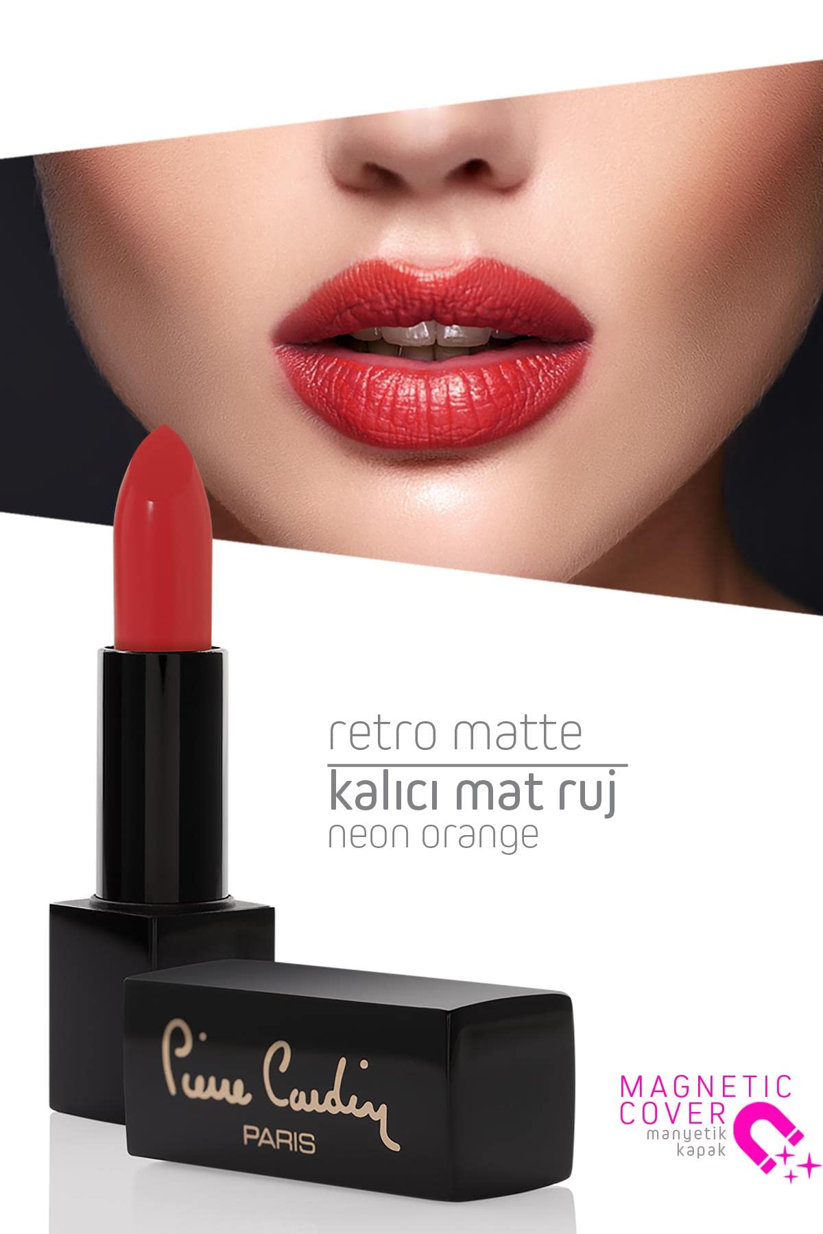 Pierre Cardin Retro Matte Lipstick - Neon Orange - 148