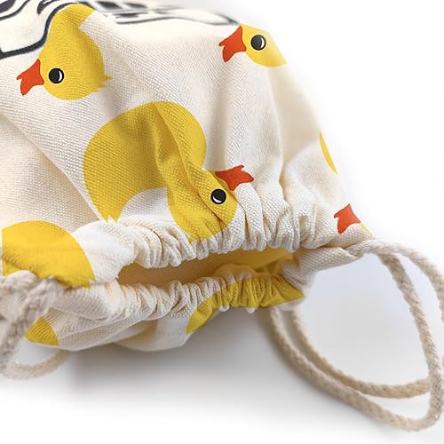 Miniatura 32 de LANBAIHE You've Been Ducked Bolsa de goma con cordón de pato Bolsa de pato de pato Bolsa de pato de goma reutilizable 13 x 10 pulgadas
