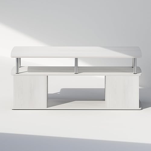 Miniatura 7 de Furinno Jaya - Soporte para televisores de hasta 50 pulgadas con almacenamiento abierto, 18.9 pulgadas de profundidad x 47.2 pulgadas de ancho x