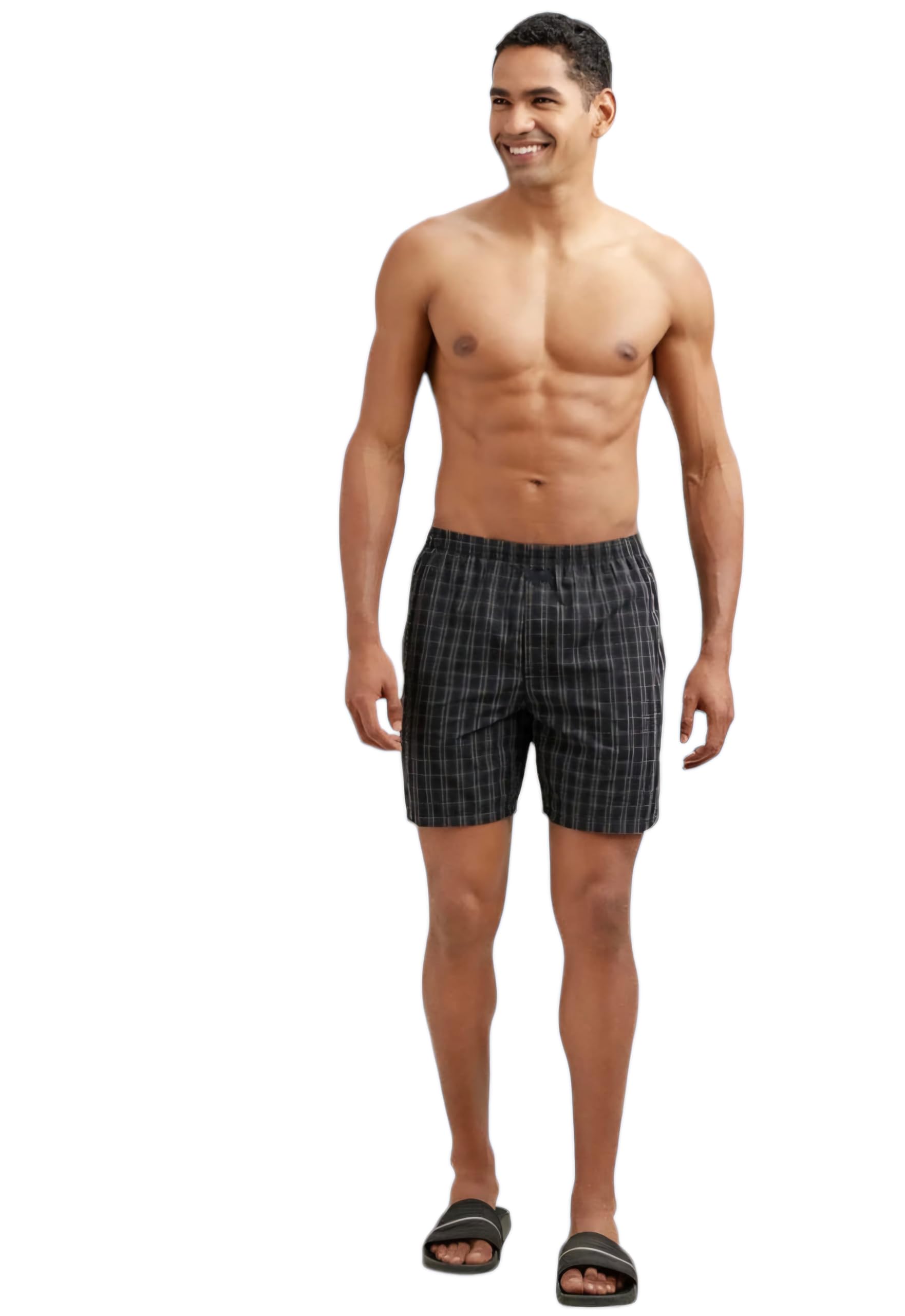 Texco India Men's Cotton Checked Comfortable Multicolor Casual Boxer Shorts | Assorted-image-42