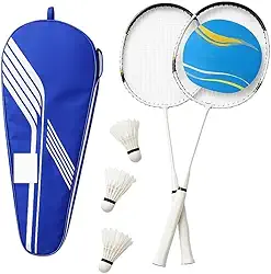 Kit Completo De Badminton Com 2 Raquetes, 3 Petecas E Uma Bolsa