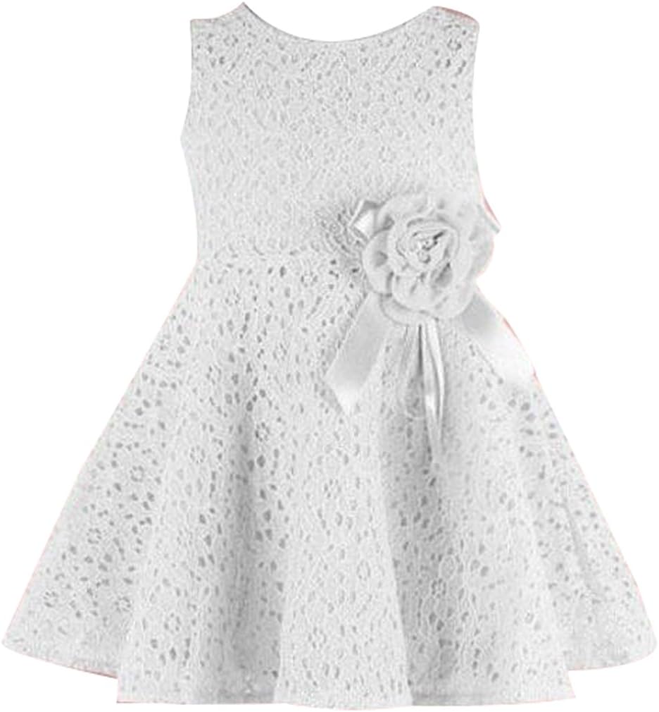 Amoin Kids Toddlers Girls Princess Party Flower Solid Lace Formal Dress