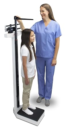 DETECTO 2391 Mechanical Weigh Beam Physicians Scale with Height Rod, Kilograms Only 200 kg x 100 g