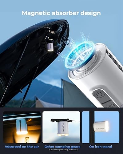 Miniatura 11 de FLEXTAILGEAR Bomba de aire portátil con linterna de campamento, bomba pequeña, 2 bombas de aire de 4 kPa para inflables, bomba de colchón de aire