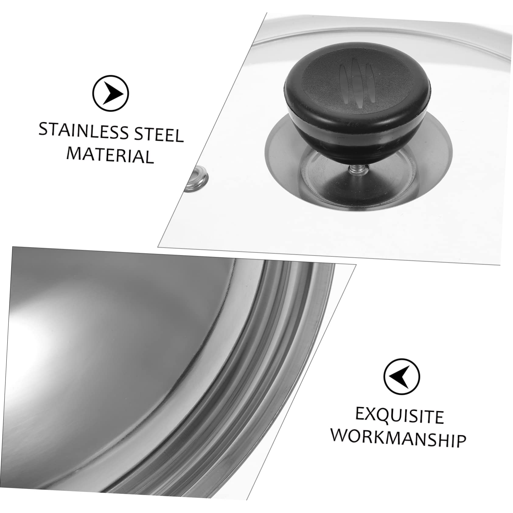 Coperchio Wok 34cm in Acciaio Inox Vista per Cottura