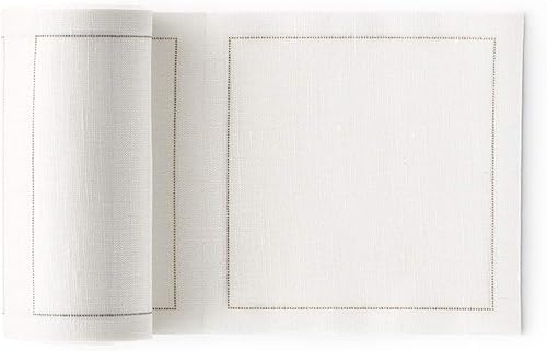 Servilleta de Cóctel de Lino - 4.3 x 4.3 in - 50 unidades por rollo - Crema