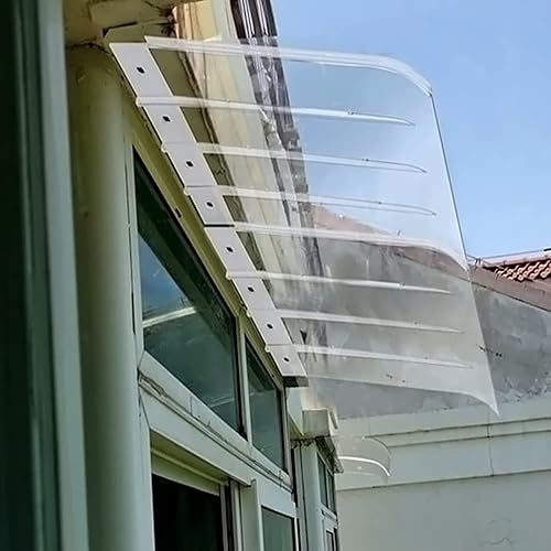 Toldo invisible para ventana, toldo para puerta, puerta delantera al aire libre, toldo para patio, cubierta moderna de policarbonato, protección UV
