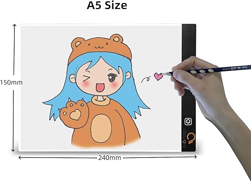 Miniatura 2 de AIAURORA Tablero de copia LED A4, tablero de dibujo de trazado de luz, ultrafino y ajustable USB, almohadilla de trazo LED para dibujo de tatuajes,
