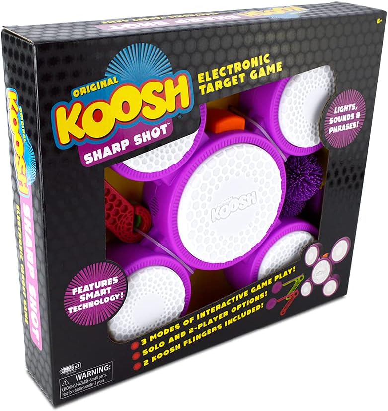Koosh Sharp Shot - Interactive Target - 3 Games to Play - Play with Friends or Against Target's AI - for Ages 6+, Multi (9223)