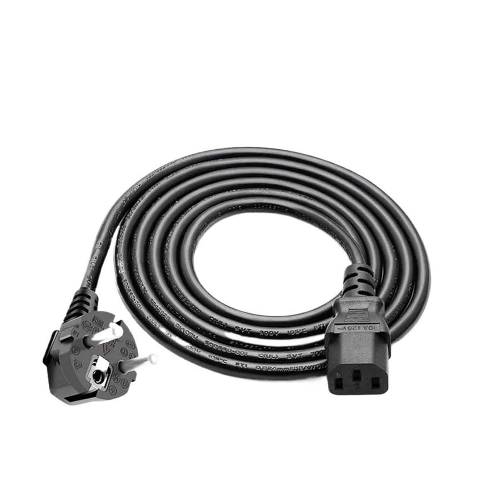Cable Conector de alimentación de CA con Enchufe Europeo, Cable de alimentación for TV, 3x0,5mm², 3x0,75mm², 3x1mm², 3x1,5mm², línea de Carga de Cobre de 3 Puntas(EU Plug 3x1mm2,3m)