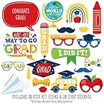 Big Dot of Happiness Elementary Grad - Kids Graduation Party Photo Booth Props Kit - 20 Count - Image 2