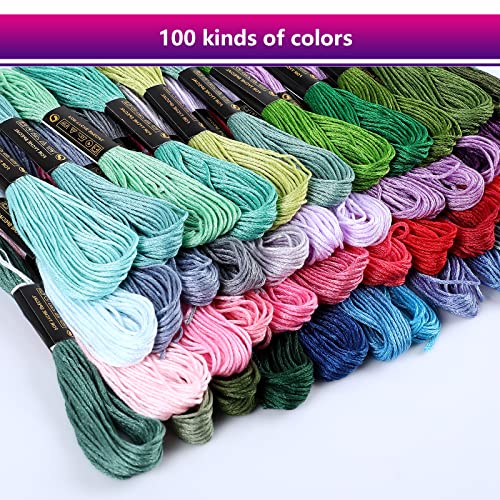 Romon 100 Colours Embroidery Thread - Image 2