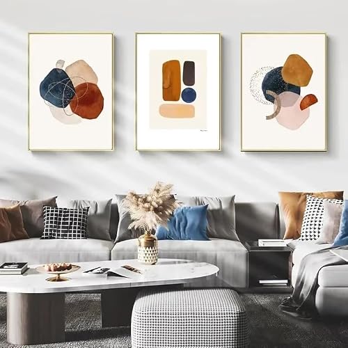 DFZEWKI Geometric Canvas Paiting Prints And Posters Abstract Wall Art For Living Room Home Decor(80x110cm(31x43in) x3/No frame)