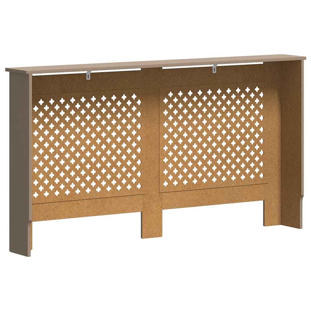 Heizkörperverkleidung aus MDF 152 x 19 x 81,5 cm mit Latten Design, Waben Kreuzmuster, Abdeckung für Heizkörper Zubehör als Dekoration für Wohnzimmer und Bad