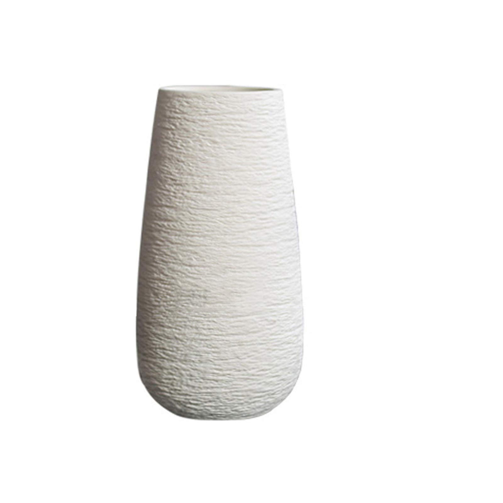 Vase céramique blanc haut de gamme pour aménagement floral de prestige