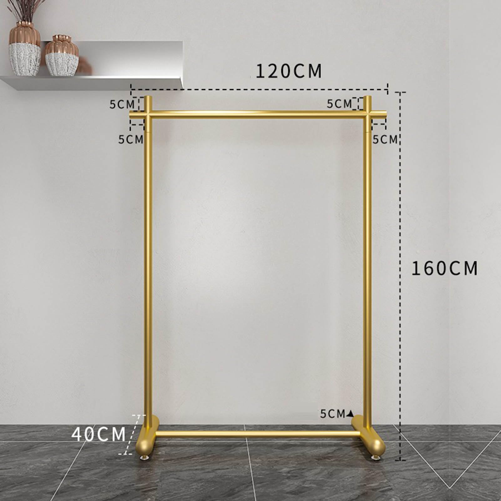 Espositore in metallo resistente, appendiabiti da pavimento per boutique, scaffali commerciali per biancheria, camera da letto o balcone