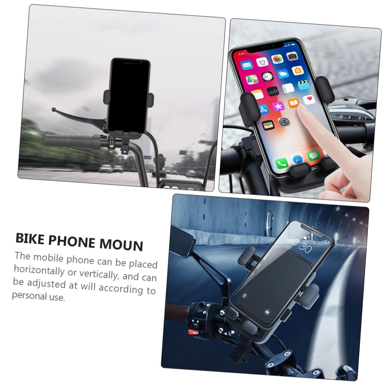 ULTECHNOVO 3 Pezzi Supporto Per Cellulare in Silicone Abs Supporto Girevole Per Smartphone Per Bici