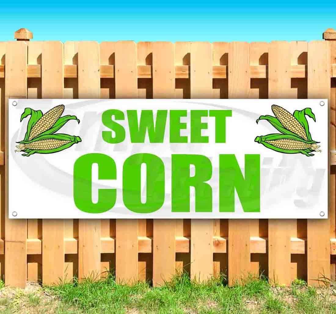 Sweet Corn Banner 13 oz | Non-Fabric | Heavy-Duty Vinyl Single-Sided with Metal Grommets