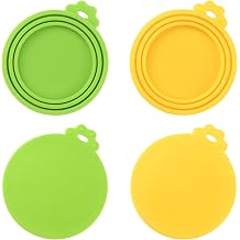 INCREWAY Silicone Powder Cleanser Lids, Middle concave covers for Cleaning Powder Compatible with Bar Keepers Friend, Comet, Ajax, Grass green and yellow, two each