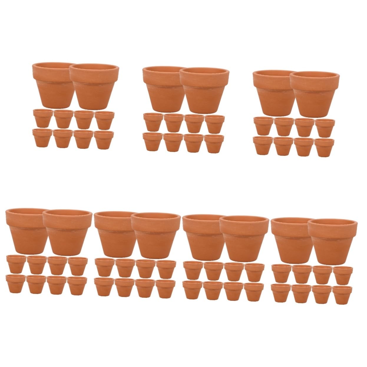 Sosoport 70 STK Terrakotta-Topf rustikaler Übertopf Kaktus Pflanzgefäße Blumentopf aus Terrakotta Blumendekor pflanzenanzucht ton basteln Mini blumentopf Blumentöpfe Vase Mini-Pflanztöpfe