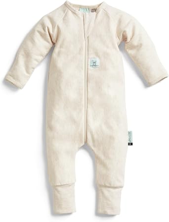ergoPouch Long Sleeve Romper Slim-Fit Baby Pajamas & Sleep Layer with Front Zip, Breathable & Durable for Sleep