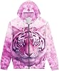 Men Women Full Zip-Up Hoodies 3D Print Graphic Sweatshirts Cool Novelty Hooded Hoodie