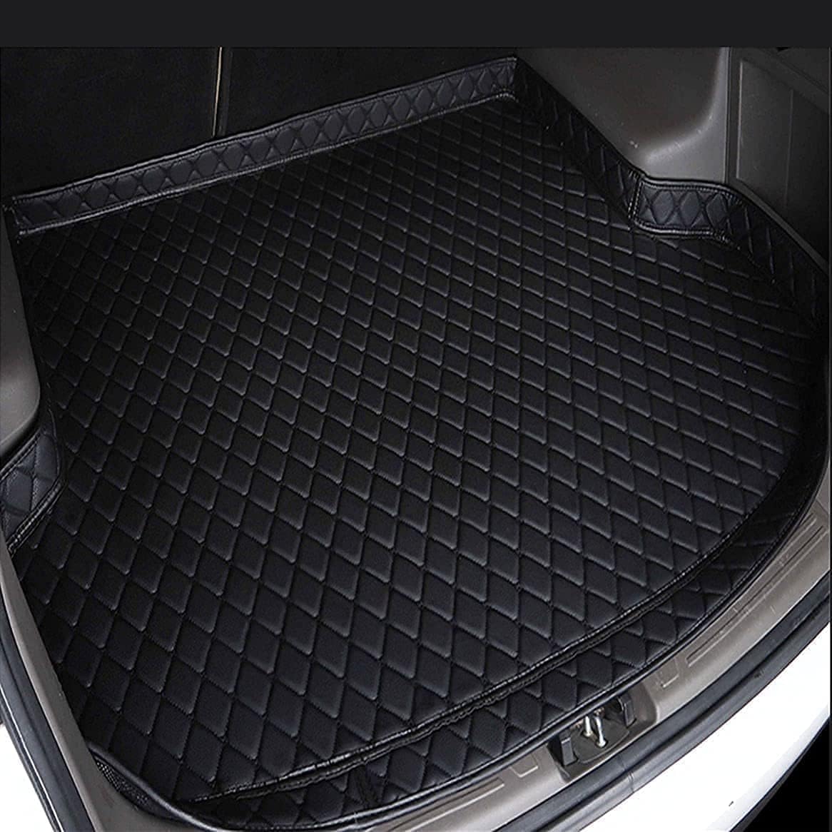 MLNBVN Car Boot Mats Cargo Liners For Lexus RX 450h+ 2022 2023 2024-, Tailored Leather Trunk Cargo Liners Waterproof Anti-Scratch Accessories,B Black