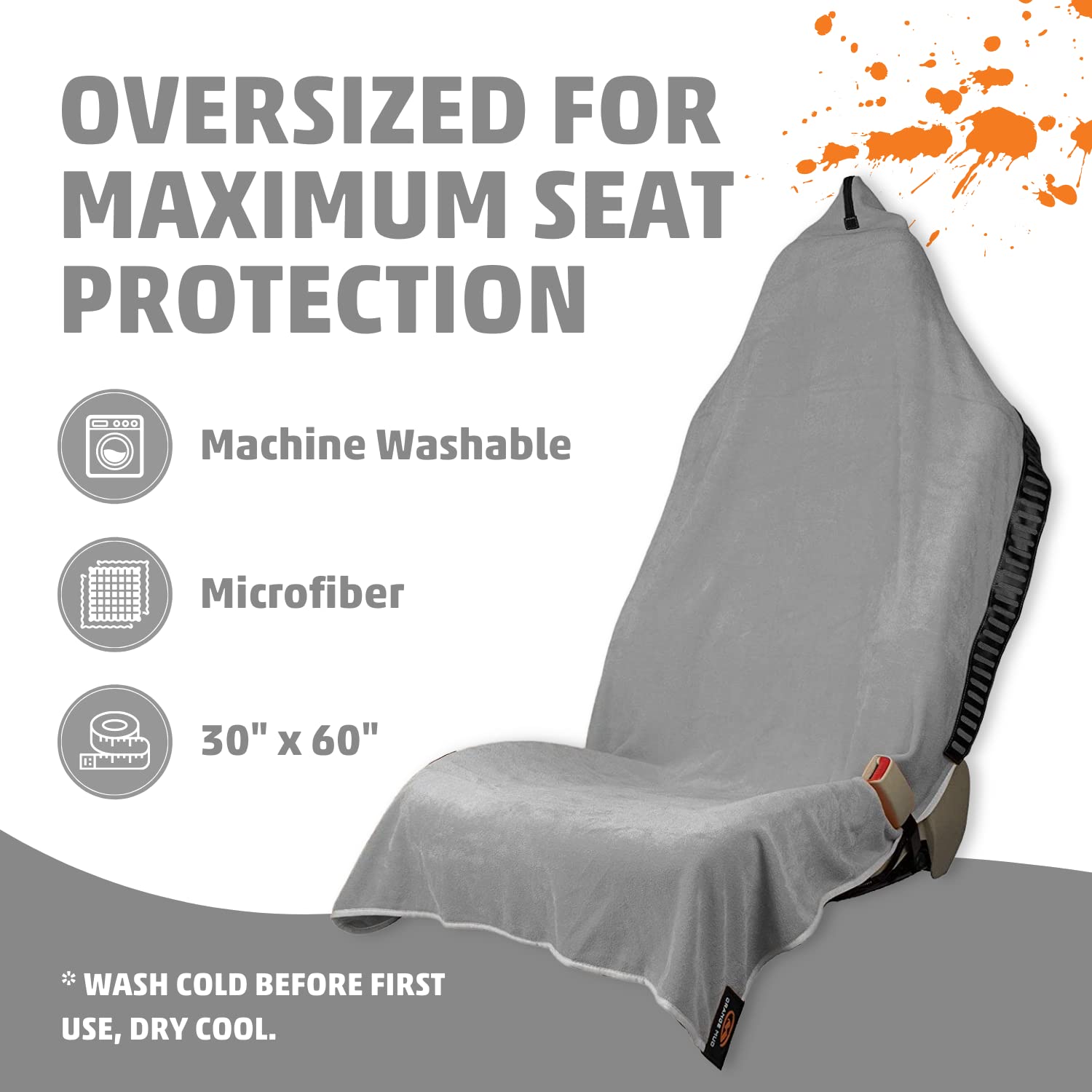 Orange Mud 3in1 Transition Wrap 2.0, Sporthandtuch + Autositz-Cover + Umzieh-Hilfe, Farbe grau