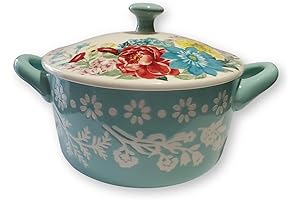 Pioneer Woman Mini Casseroles with Lids (Green Floral)