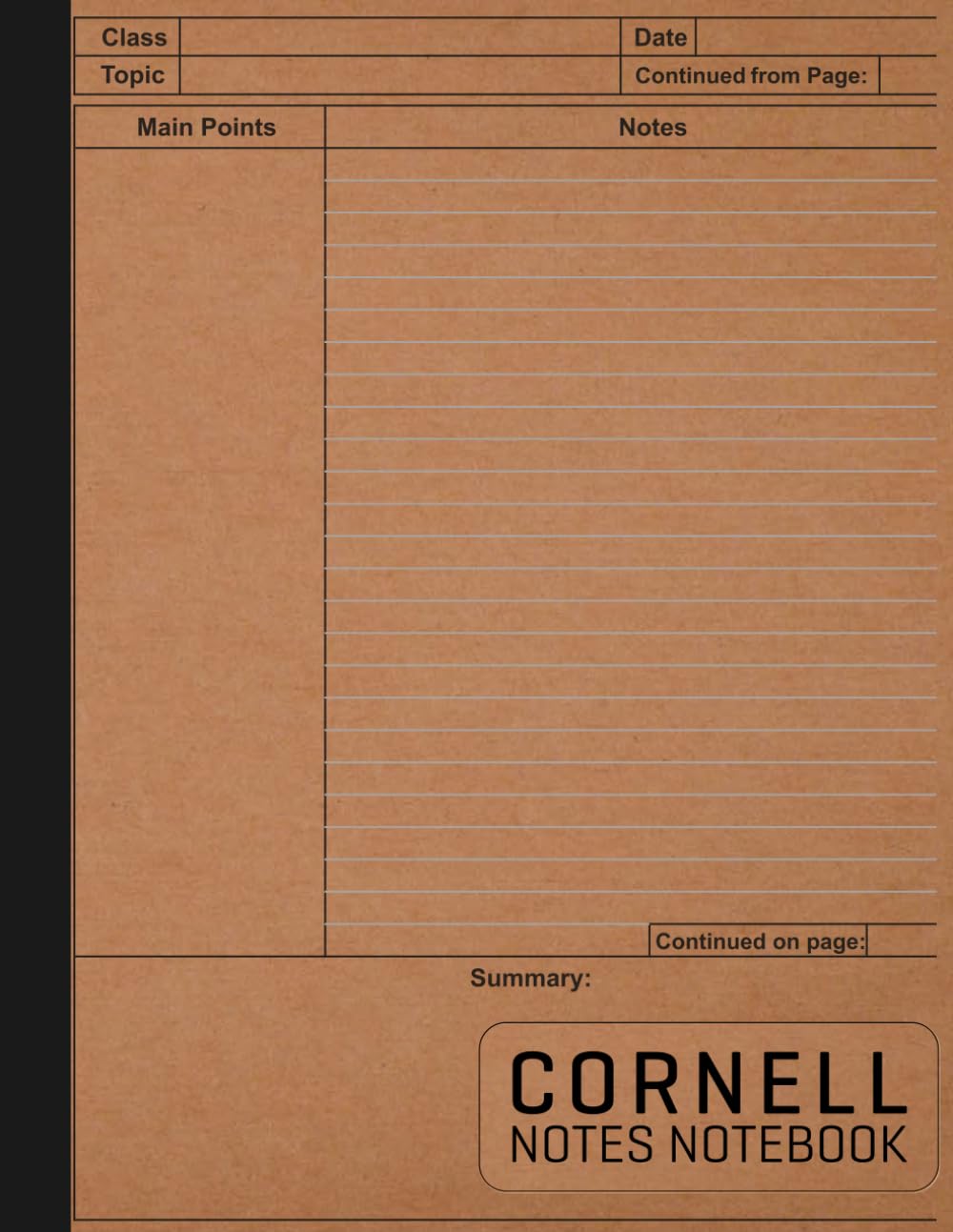 Cornell Notes Notebook: Cornell Note Taking System Notebook for Students and Teachers | College Ruled Composition Paper for Taking Notes in Class