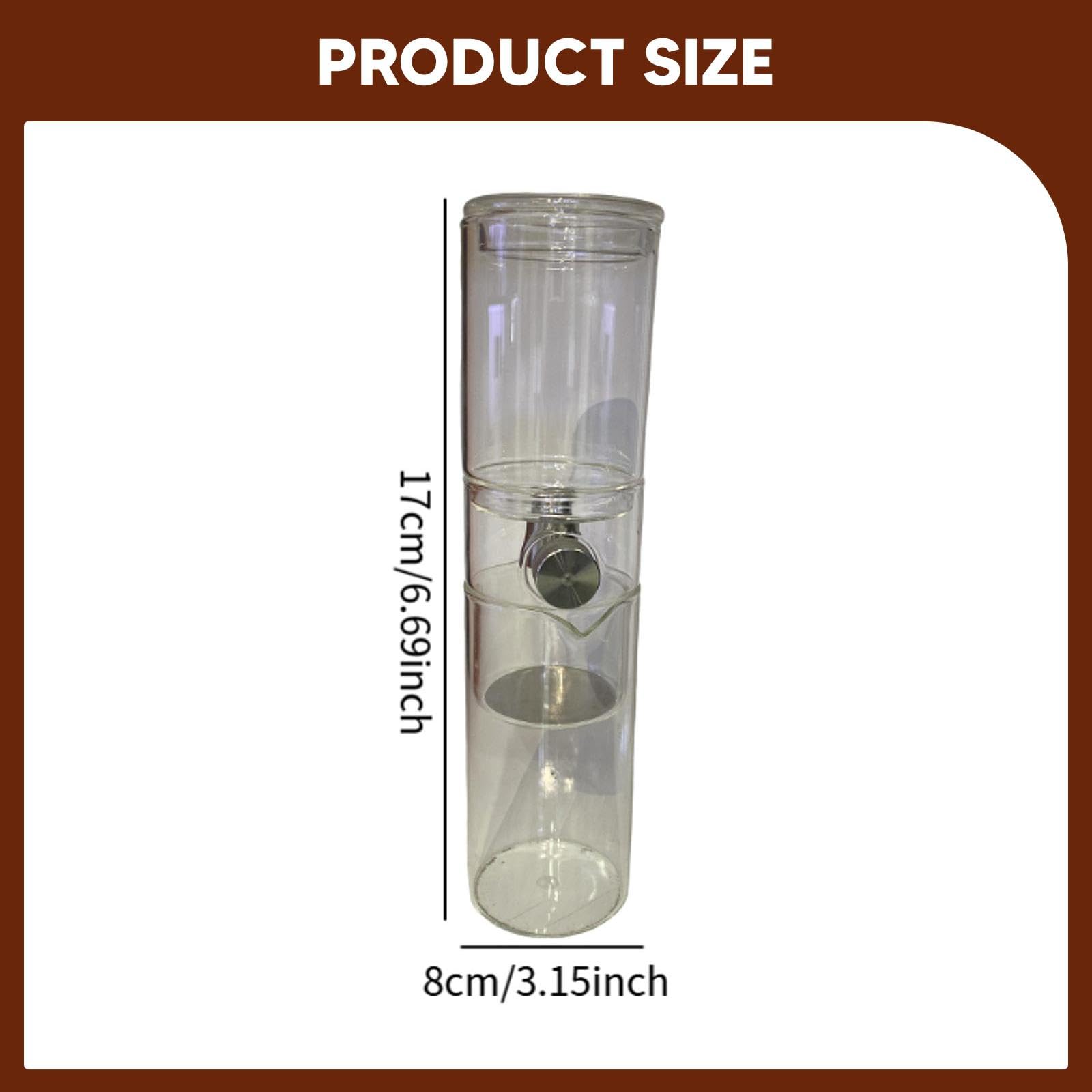 Cafetera Fría Compacta De Cristal Borosilicato | preparación manual, sabor suave, ideal para verano, ahorra espacio