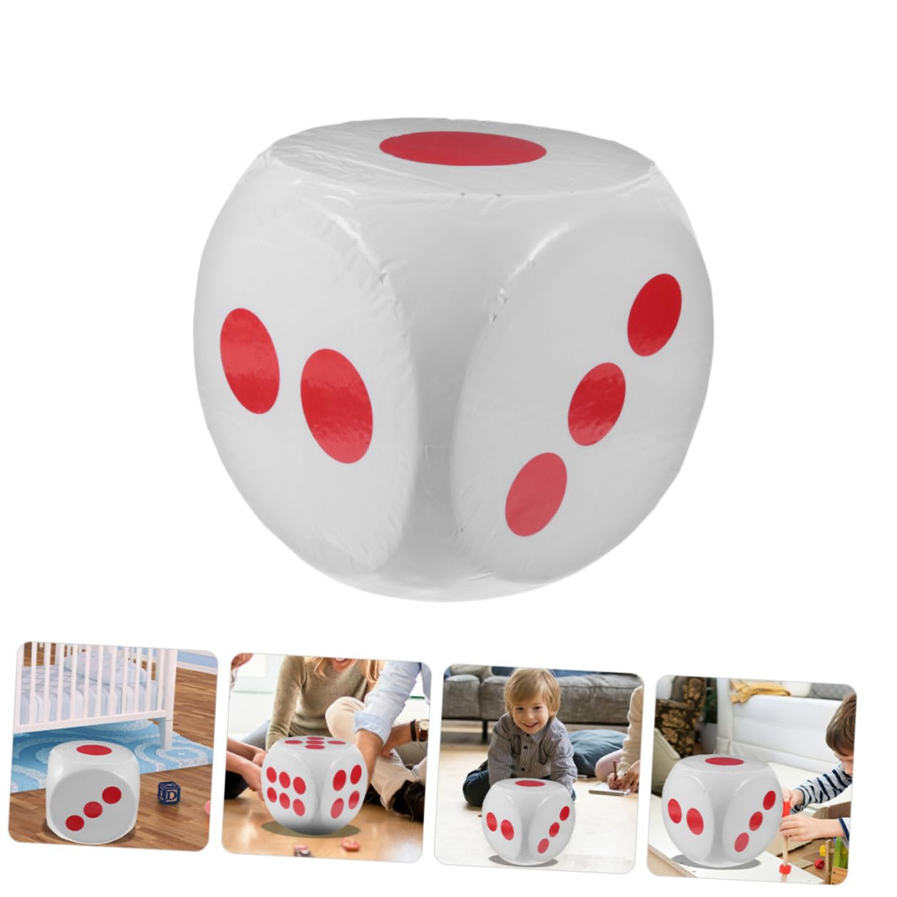 Grande Dado in Schiuma EVA 30cm, 1 Pezzo, Cubico per Lezioni | Superficie Bianca, Robusto e Portatile, per Feste, Attività Scolastiche, Gruppi