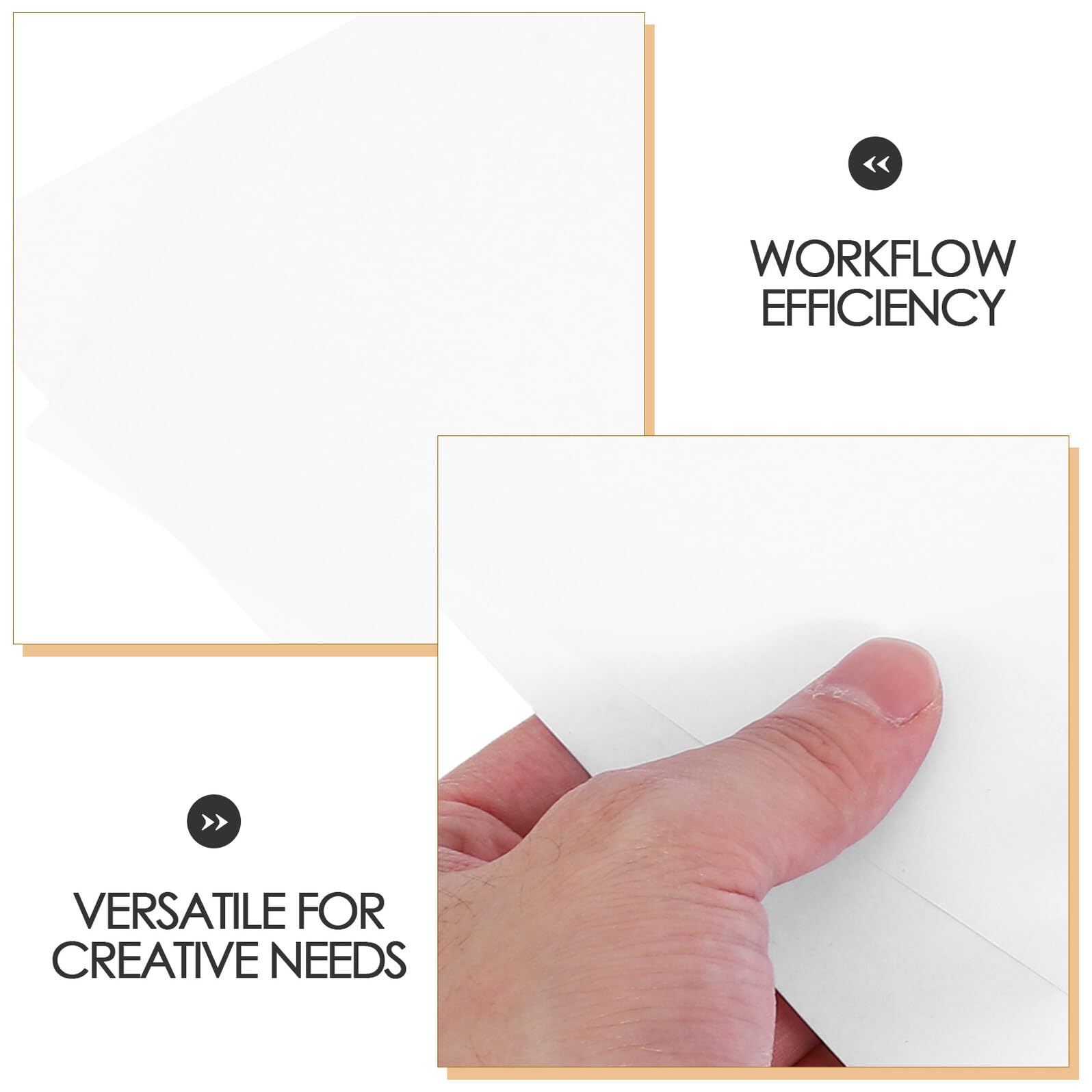 WRITWAA Carta da Lucido 32X27 CM con Fori per Animazione 200 Fogli Professionali per Disegno Schizzi e Calligrafia per Artisti Studenti e Progetti Creativi