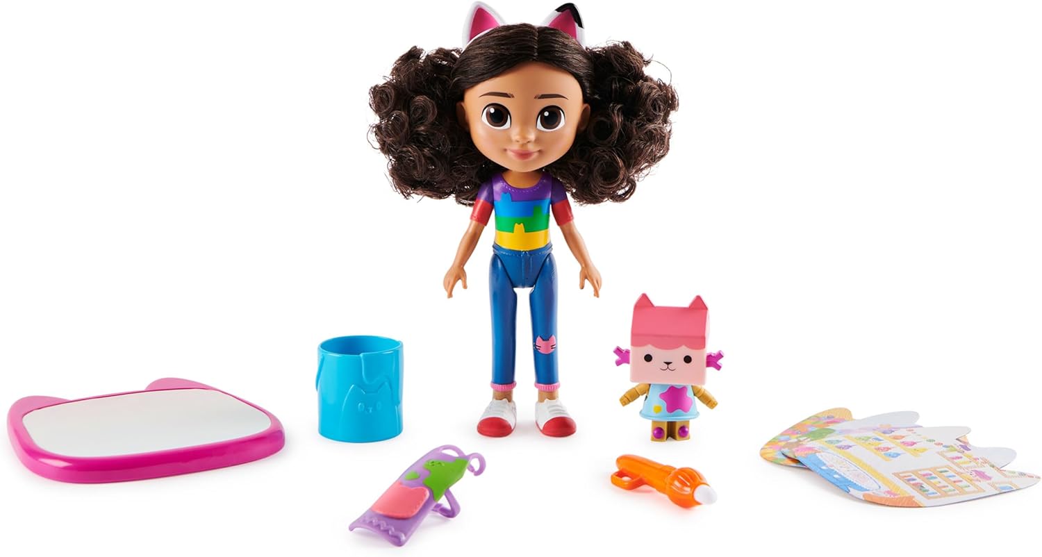 Gabby’s Dollhouse, Gabby Deluxe Craft Dolls and Accessories with Water Pad and Water Brush Pen, Kids Toys for Girls and Boys Ages 3 and up