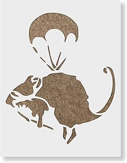 Parachuting Rat Banksy Stencil - Banksy Prints, Banksy Wall Art, Graffiti Stencil, Banksy Stencil, Banksy Graffiti