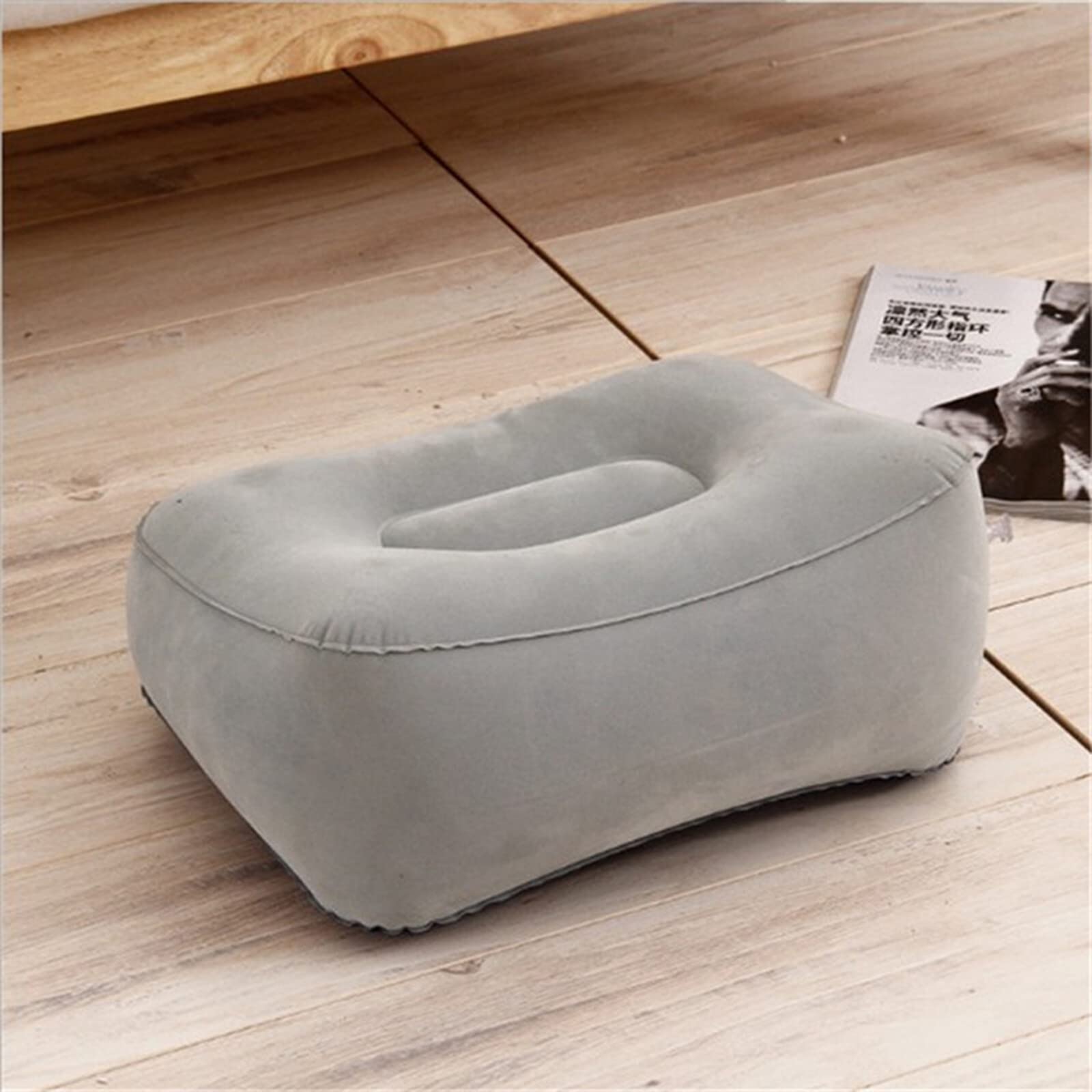 Almohada Inflable para reposapiés Debajo del Escritorio Cojín para reposapiés Cojín para pies Reduce la hinchazón Mejora la circulación para Viajes Uso en el hogar