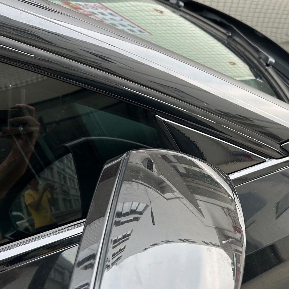 UYITO Window Trim Chrome Delete Blackout Overlay Pre-Cut Genuine Vinyl for Ford Audi A7 4G 2009-2017 Glossy Black Pattern