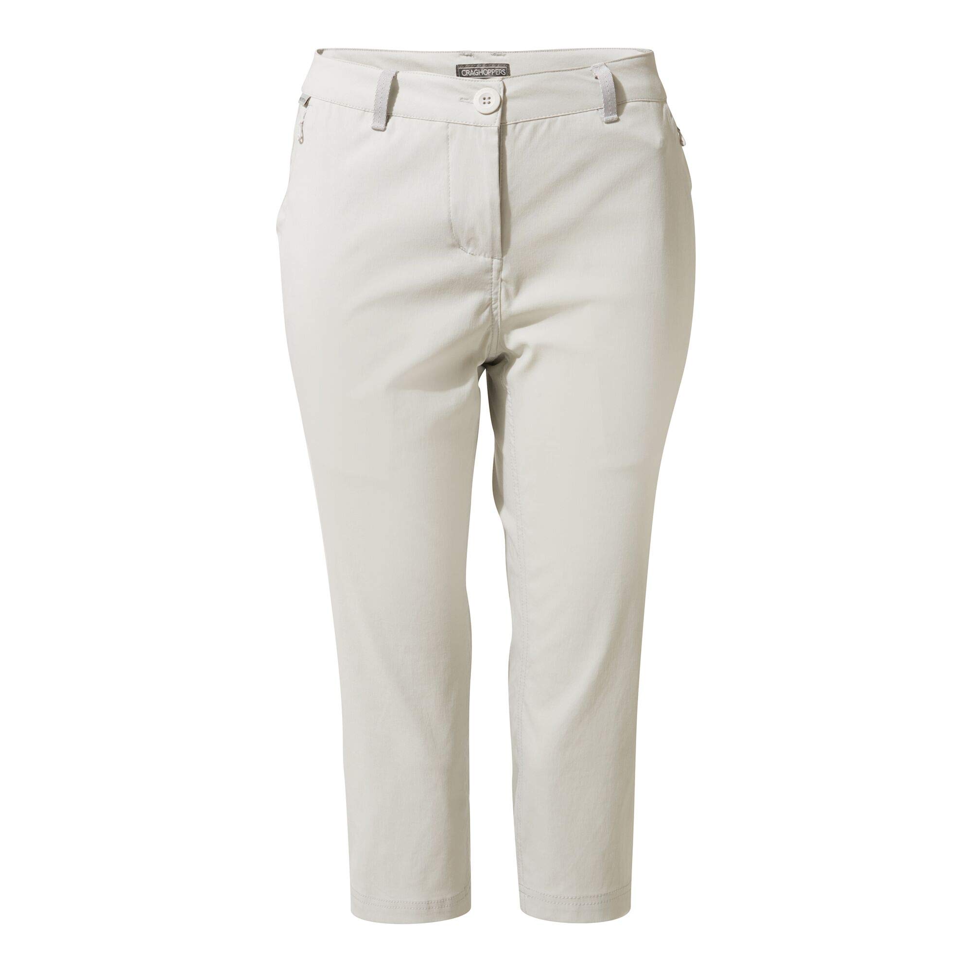 Craghoppers Women's Kiwi Pro Cropped Trousers Walking Shorts Dove Grey 20