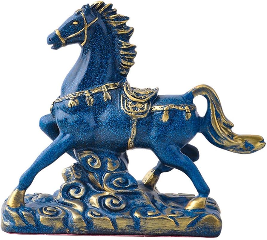 Amazon.co.jp: 像の素晴らしい家庭園の彫刻彫刻の装飾Feng Shui Horse