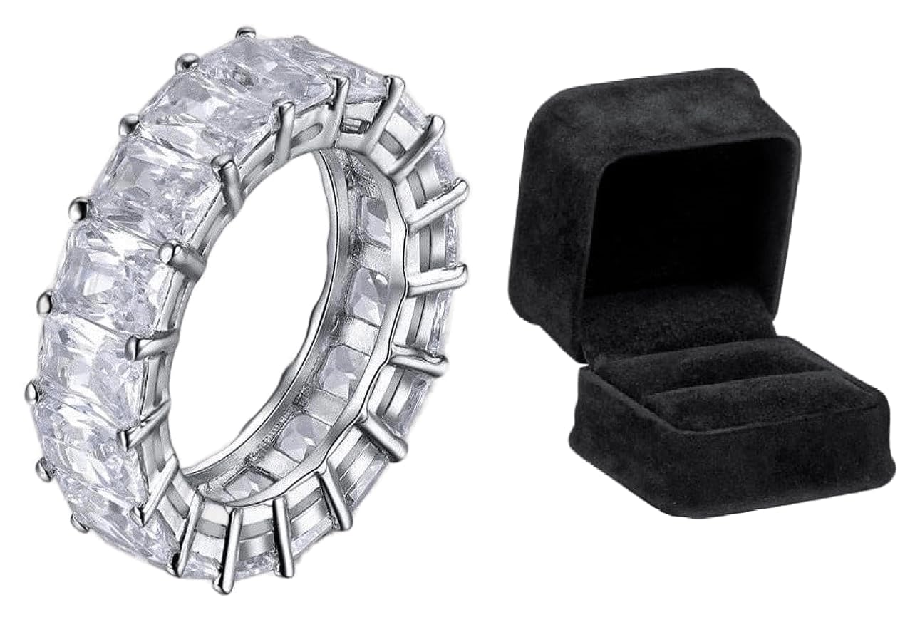 FAVELA Adjustable Stylish Fancy Rings for Women and Girls Pink Crystal Rings Gold Plated Eternity Crystal Band Rings for Women and Girls.. (B0CJJMKDS6) Amazon Price History, Amazon Price Tracker