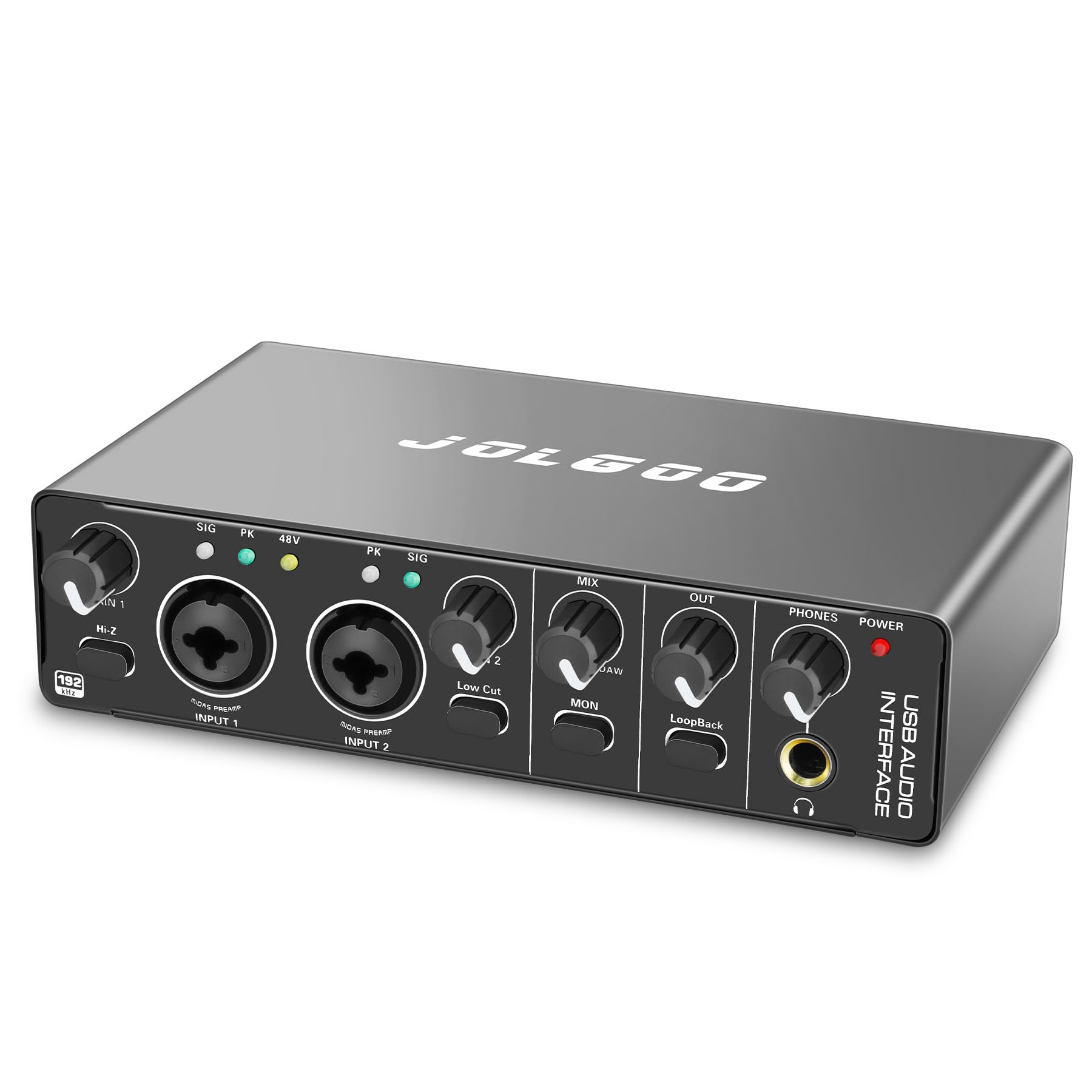 USB Audio Interface, High-Fidelity, Low Latency, and Versatile Connectivity for Professional Recording