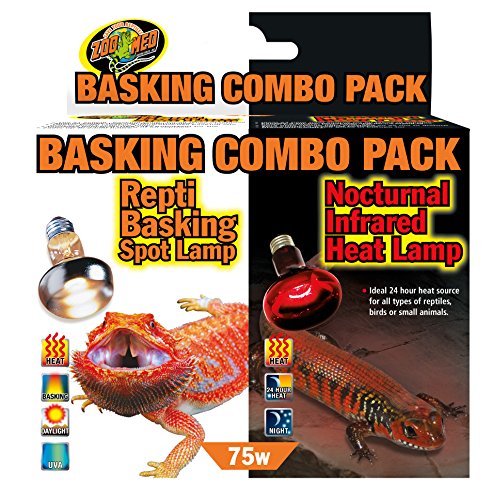 Zoo Med Basking Combo Pack 75 Watt Daylight and Infrared Heat Lamp