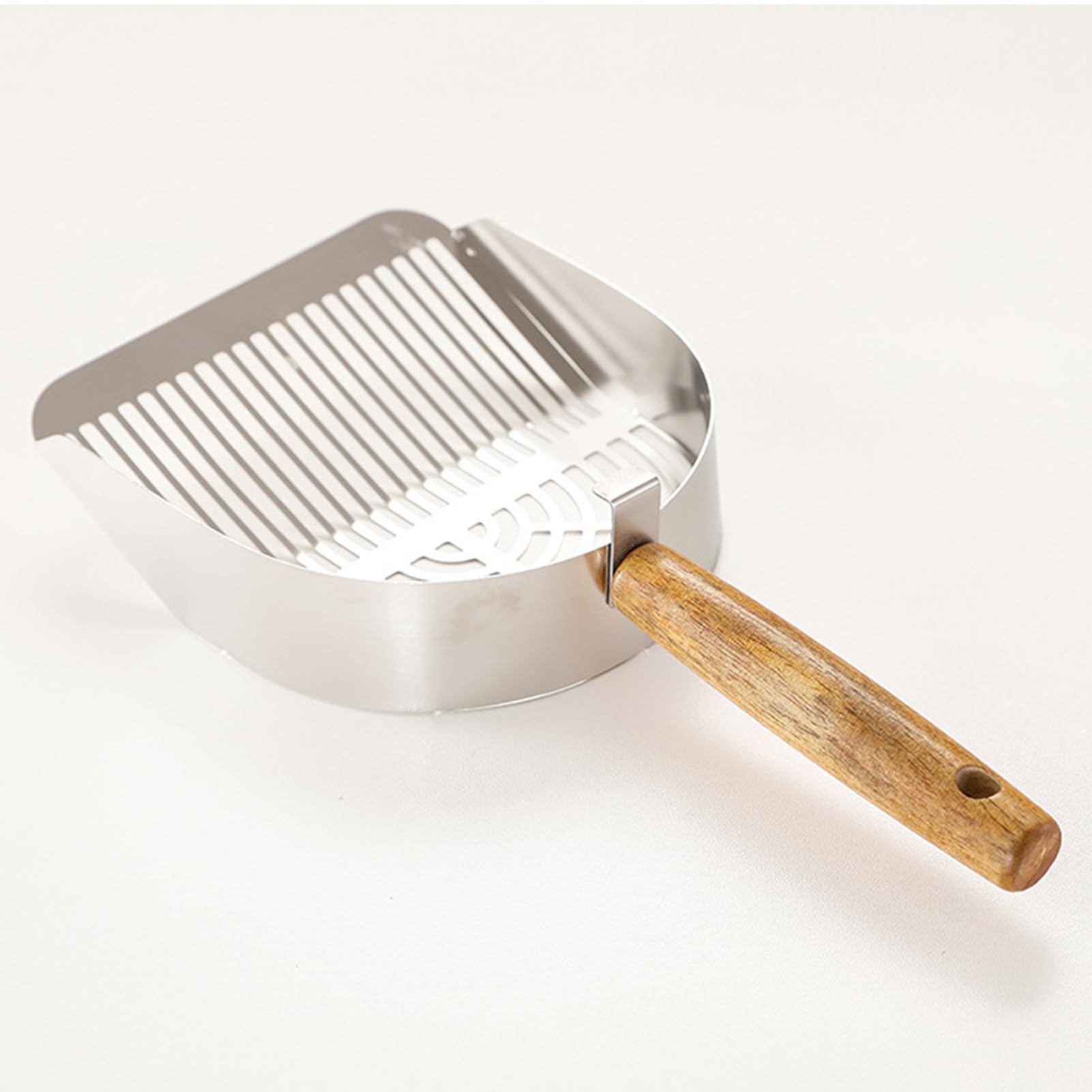 Paletta per lettiera, Acciaio Inossidabile antiruggine, Filtro Portatile con Manico Lungo ergonomico, Accessori for Animali Domestici(Stainless Steel Style)
