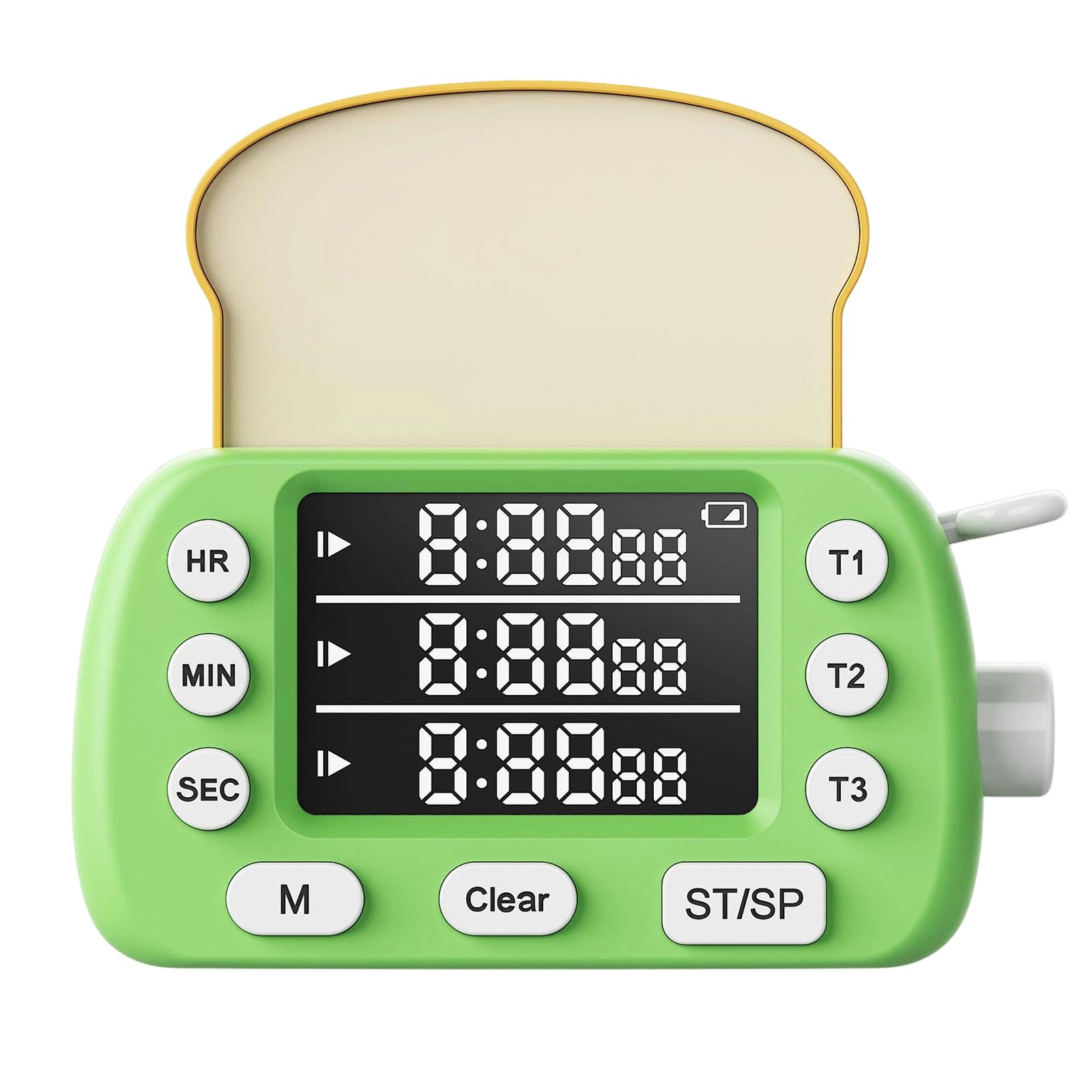 Temporizador programable inspirado en el pan, 9 horas y 59 minutos, función de memoria para cocinar tareas de horneado, temporizador de estudio