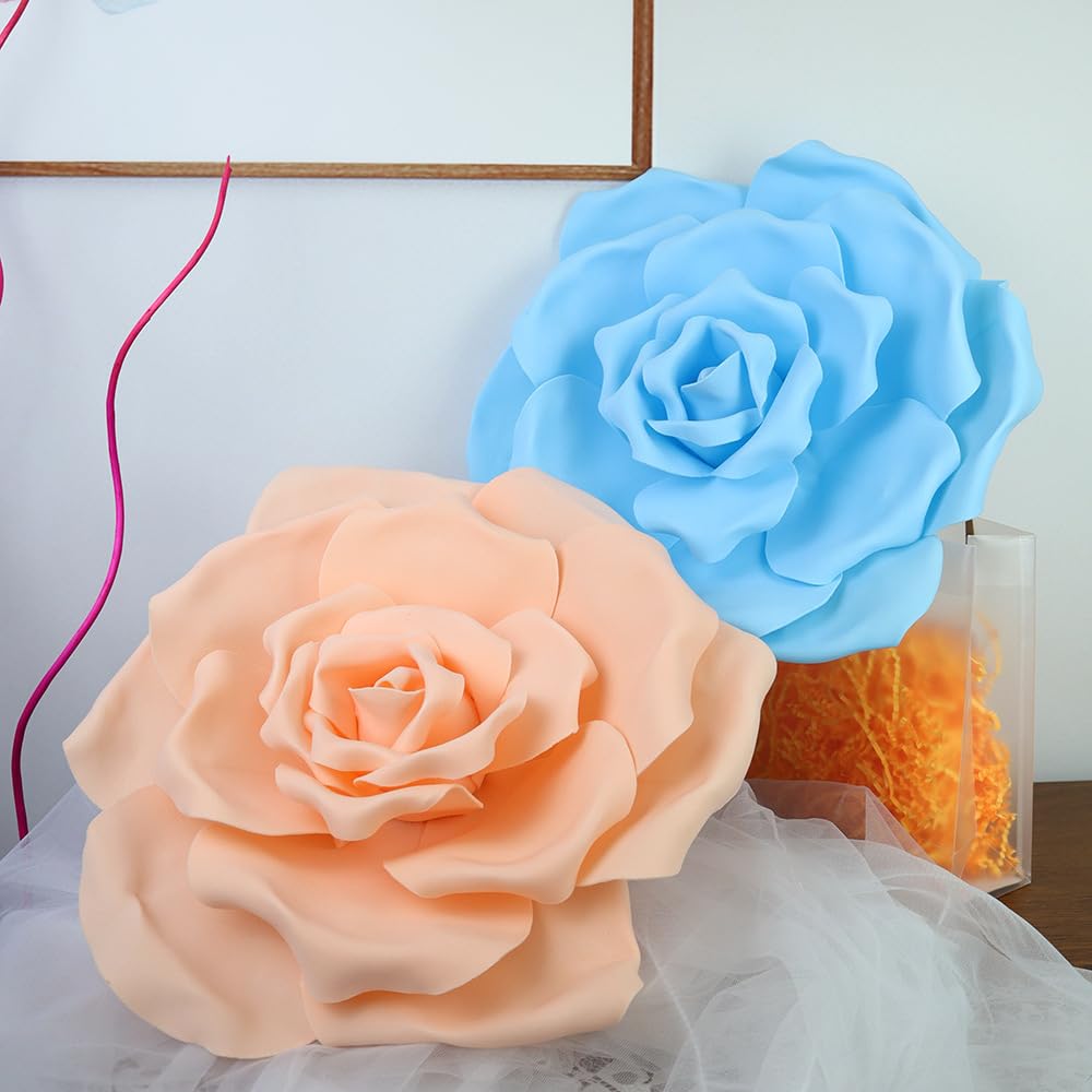 Decorazione di fiori di rosa con bordo arrotolato a fondo piatto Fiori artificiali in schiuma for layout di grandi eventi