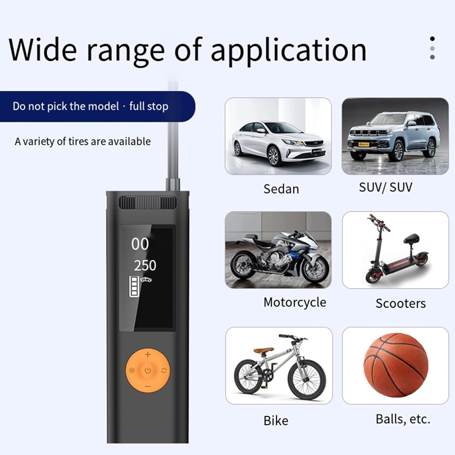 Portable LED Digital Display Pressure Gauge Tire Inflator Multifunction Car Electric Portable Analog Air Compressor