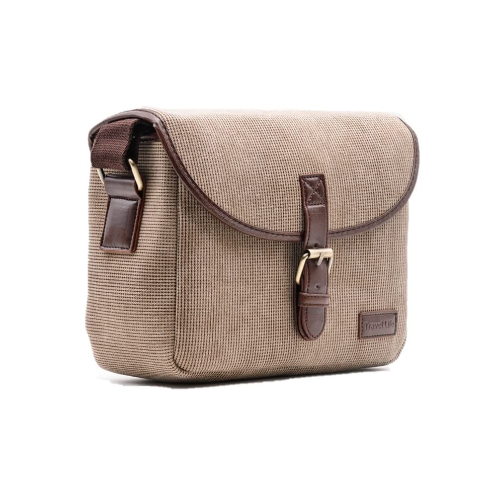 Borsa a tracolla in tela con tracolla regolabile per fotocamera Fujifilm Instax Mini EVO, Mini 90, Mini 70, Mini 40 Neo Classic, colore: cachi, cachi, Custodia per fotocamera