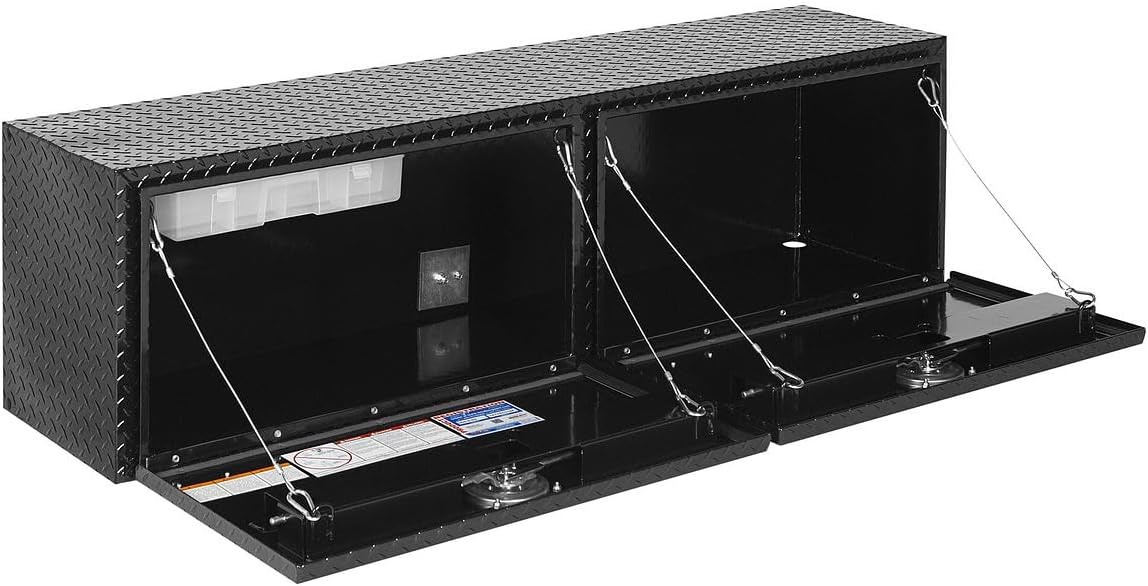 Weather Guard Model 365-5-02 Super Hi-Side Truck Box, Aluminum, Gloss Black, 10.8 cu ft capacity