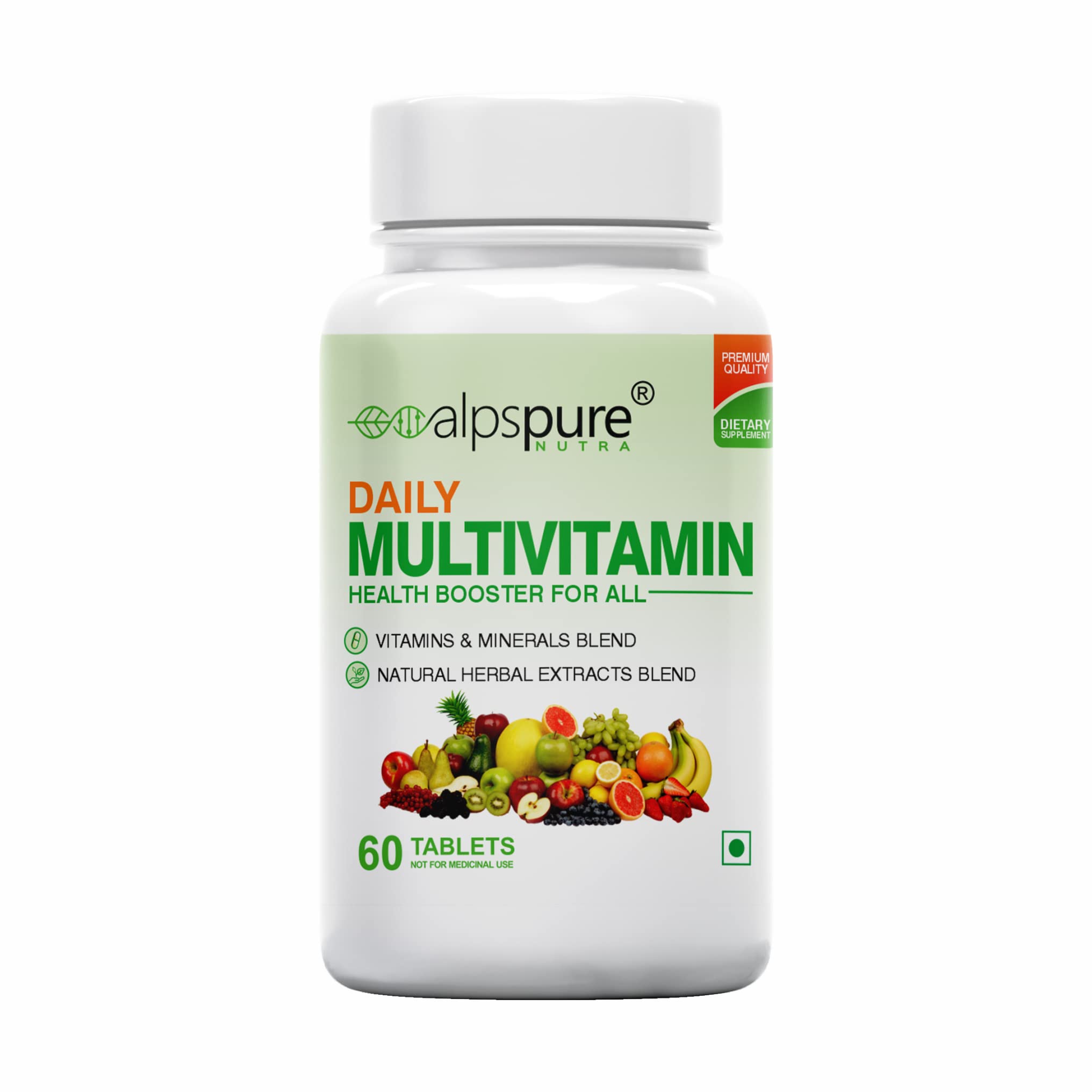 Alpspure Nutra Combo -Daily Multivitamin 60 Tablets & Omega 3 Fish Oil 1000mg 60 Softgels (EPA & DHA), Supports Healthy Heart & Joints |Complete Health Booster Multivitamin with Minerals - Image 4 thumbnail