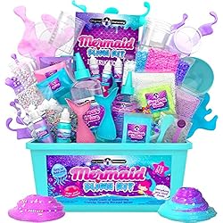 Original Stationery Mermaid Slime for Girls, 35 Pieces to Make DIY Glow in The Dark Slime with Lots of Glitter Slime Add…